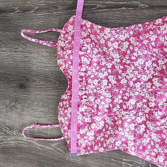 NEW! ZARA Barbie Pink Floral Print Corset Style Bodysuit XS - Picture 5 of 13